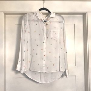 Anthropologie Rails Popsicle Print White Blouse